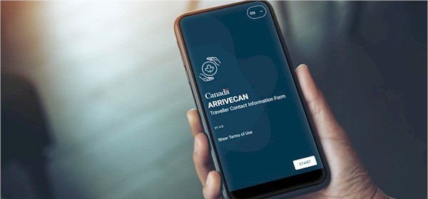استفاده از برنامه ArriveCAN برای ورود به کانادا